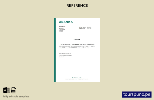 lista para imprimir plantilla de referencia de cierre de Eslovenia Abanka